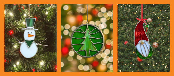 Stained Glass Xmas Decorations Banner